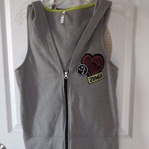 Zumba Fitness Gray and Lime Hoodie